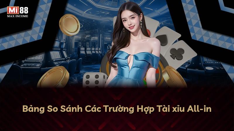 Bảng So Sánh Các Trường Hợp Tài xỉu All-in